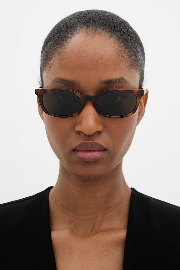 Saint Laurent okulary przeciwsłoneczne damskie SL.M160 brązowy