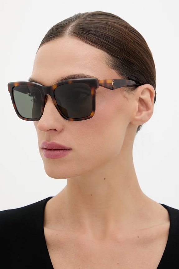 Saint Laurent okulary przeciwsłoneczne damskie brązowy SL.M170