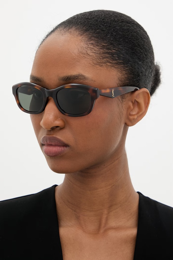 Saint Laurent okulary przeciwsłoneczne damskie brązowy SL.M172