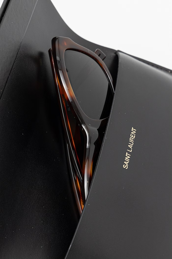 Saint Laurent okulary przeciwsłoneczne damskie brązowy SL.M172