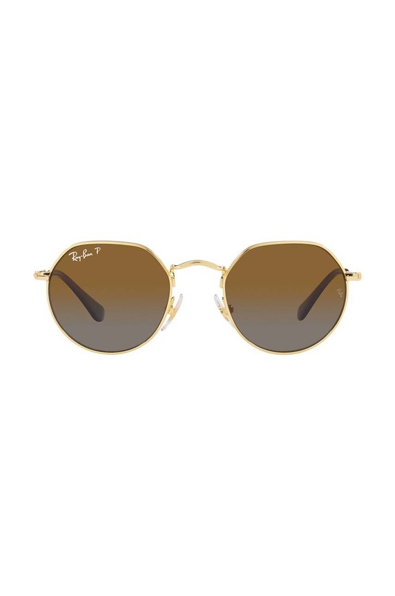 Ray-Ban okulary przeciwsłoneczne dziecięce JUNIOR JACK 0RJ9565S.Polarized brązowy AA00