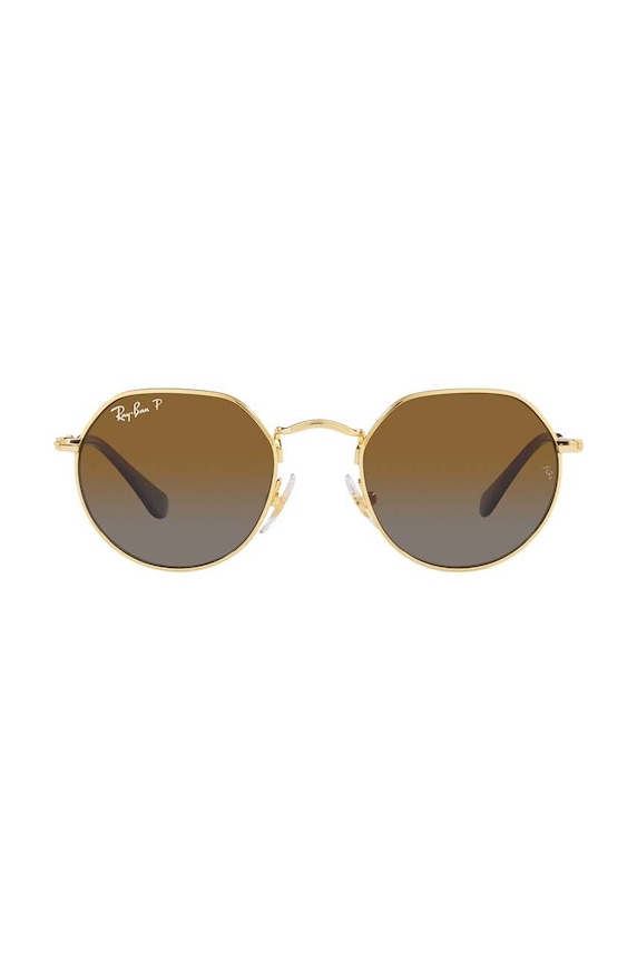 Ray-Ban okulary przeciwsłoneczne dziecięce JUNIOR JACK 0RJ9565S.Polarized brązowy AA00