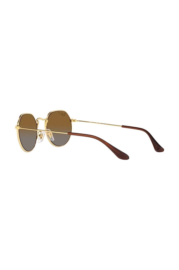 Ray-Ban okulary przeciwsłoneczne dziecięce JUNIOR JACK 0RJ9565S.Polarized brązowy
