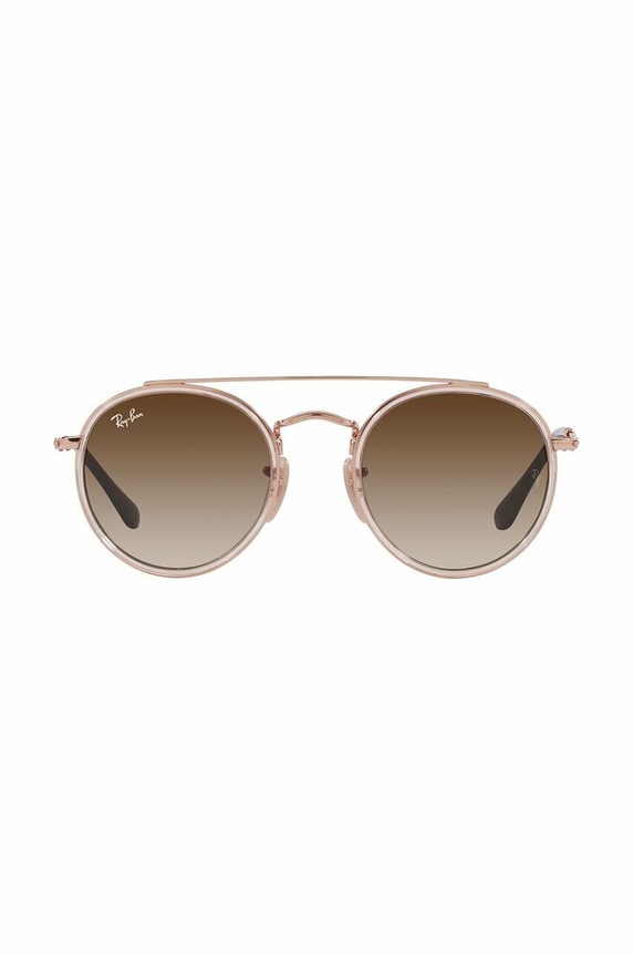 Detské slnečné okuliare Ray-Ban Round Double Bridge hnedá 0RJ9647S