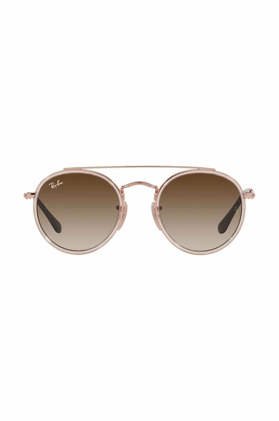 Detské slnečné okuliare Ray-Ban Round Double Bridge hnedá 0RJ9647S