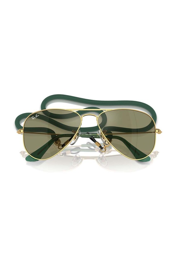 Detské slnečné okuliare Ray-Ban JUNIOR AVIATOR 0RJ9506S.PPYH zelená