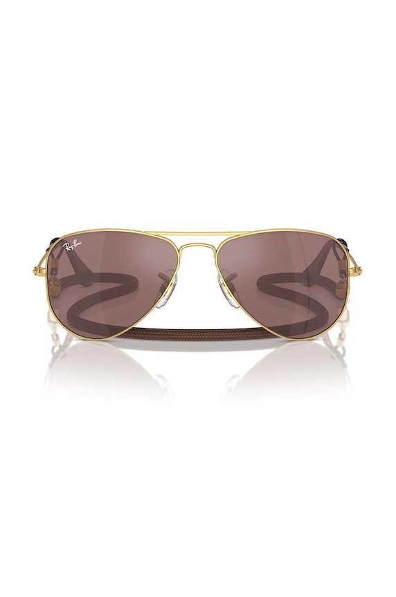 Otroška sončna očala Ray-Ban JUNIOR AVIATOR 0RJ9506S.PPYH rjava AA00