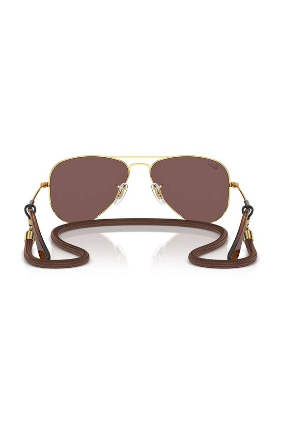 Otroška sončna očala Ray-Ban JUNIOR AVIATOR rjava 0RJ9506S.PPYH
