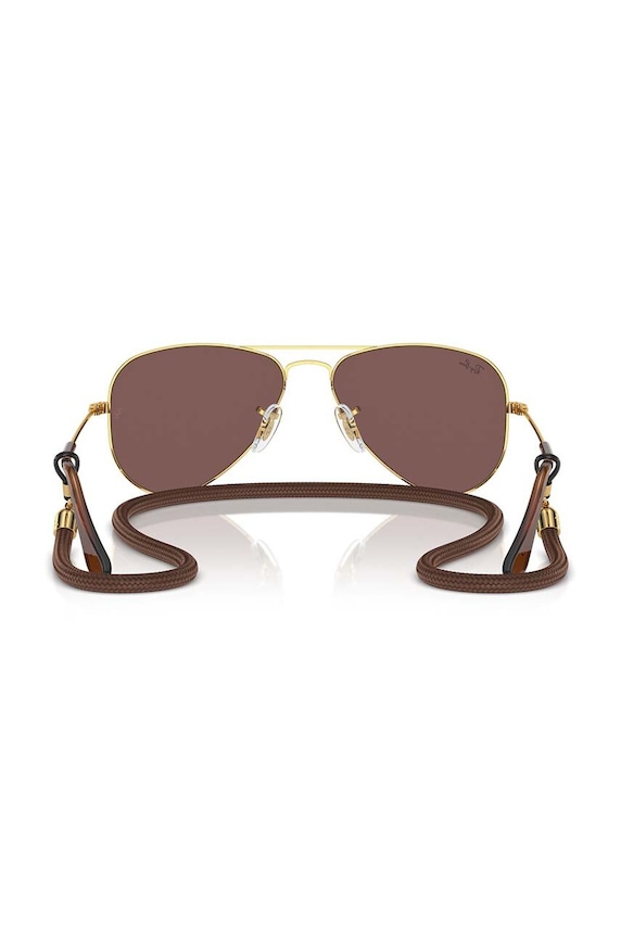 Otroška sončna očala Ray-Ban JUNIOR AVIATOR rjava 0RJ9506S.PPYH