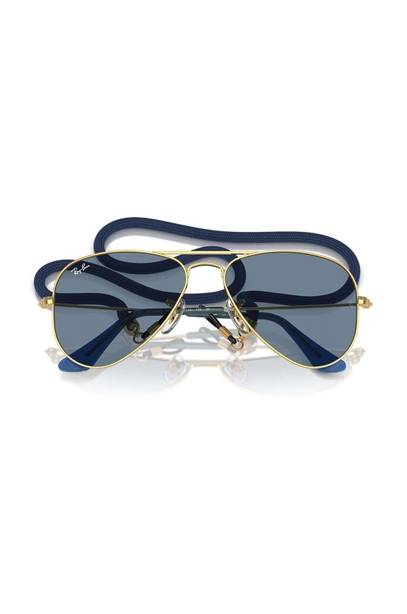 Ray-Ban ochelari de soare copii JUNIOR AVIATOR 0RJ9506S.PPYH albastru