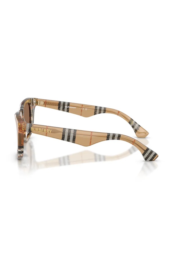 Chłopiec Burberry okulary przeciwsłoneczne kwadratowe dziecięce 0JB4002 brązowy