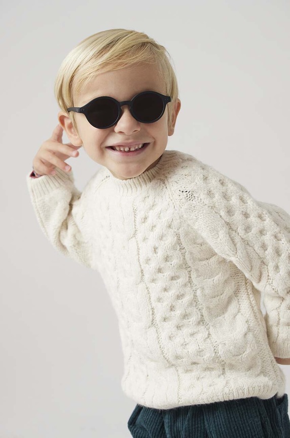 IZIPIZI okulary przeciwsłoneczne dziecięce KIDS PLUS #d czarny KIDS35A