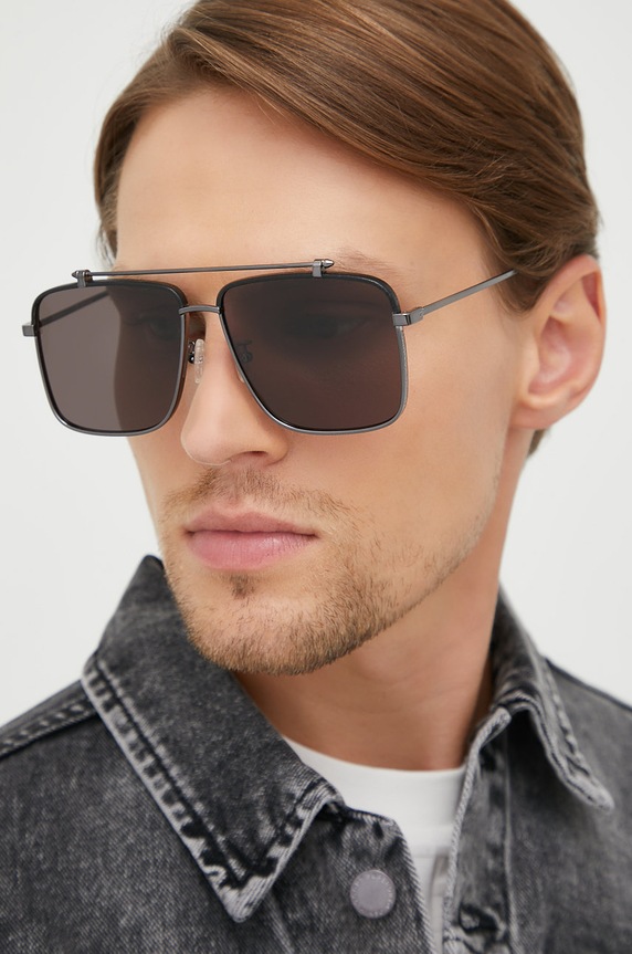 Alexander McQueen ochelari de soare AM0336S gri AA00