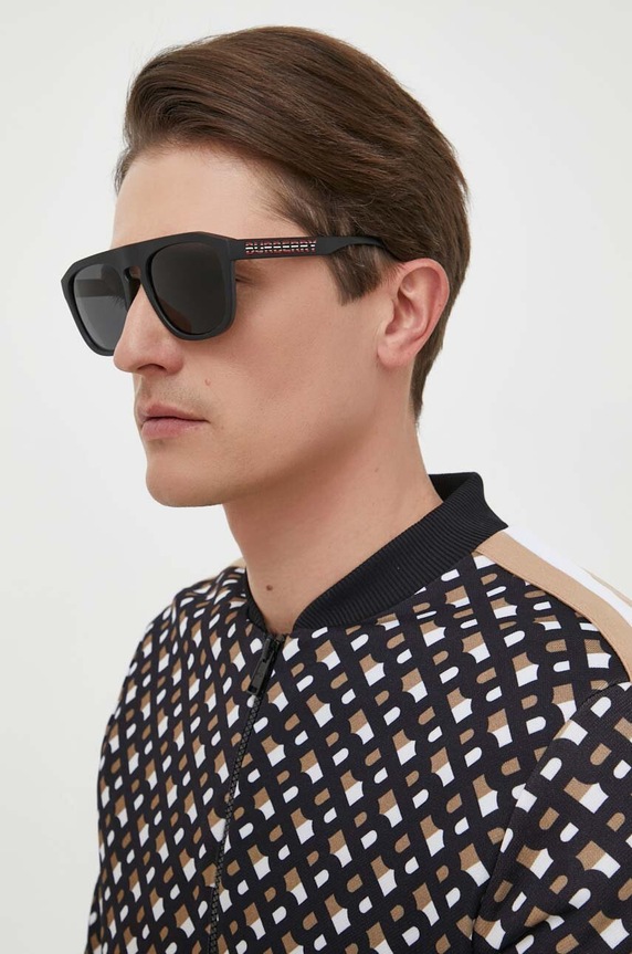 Burberry okulary przeciwsłoneczne WREN jednolita czarny 0BE4396U