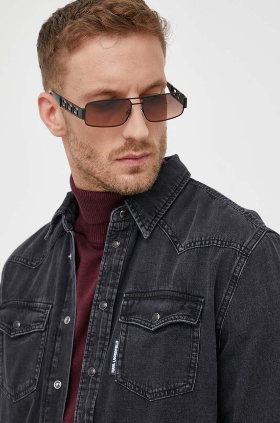 Versace okulary przeciwsłoneczne prostokątne czarny 0VE2257