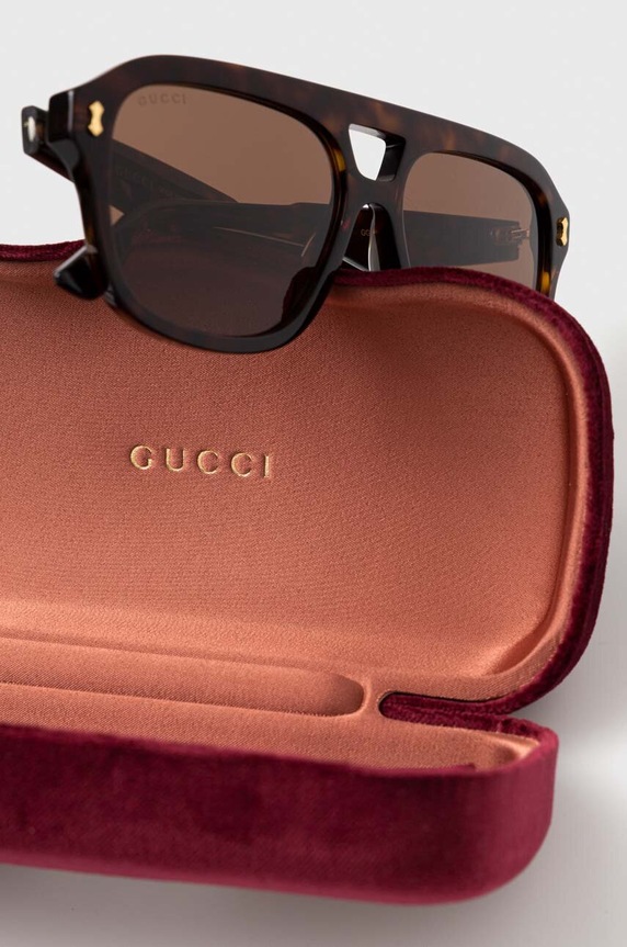 Gucci okulary przeciwsłoneczne brązowy GG1263S