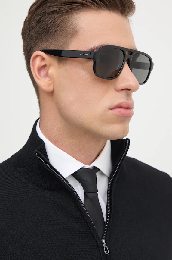 Gucci okulary przeciwsłoneczne jednolita czarny GG1342S