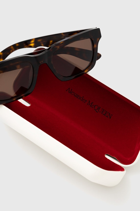 Slnečné okuliare Alexander McQueen AM0392S hnedá