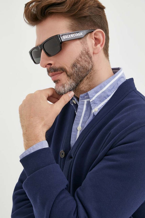 Balenciaga okulary przeciwsłoneczne BB0261SA brązowy