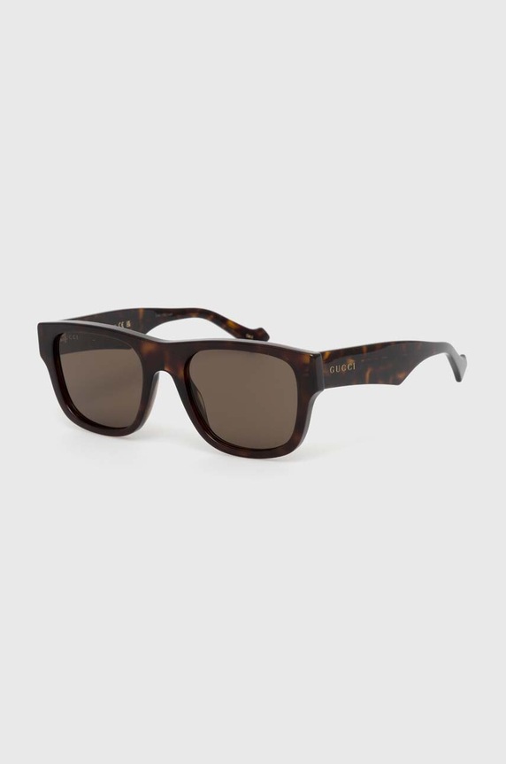 Gucci okulary przeciwsłoneczne jednolita brązowy GG1427S