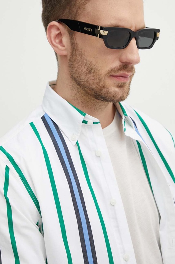 Versace okulary przeciwsłoneczne prostokątne czarny 0VE4465