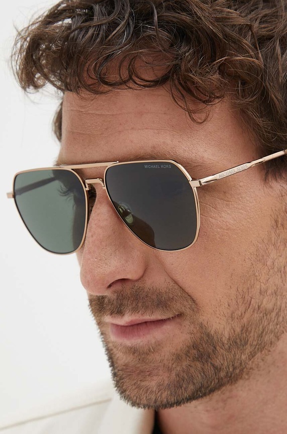 Michael Kors okulary przeciwsłoneczne KESWICK lustrzana złoty 0MK1156