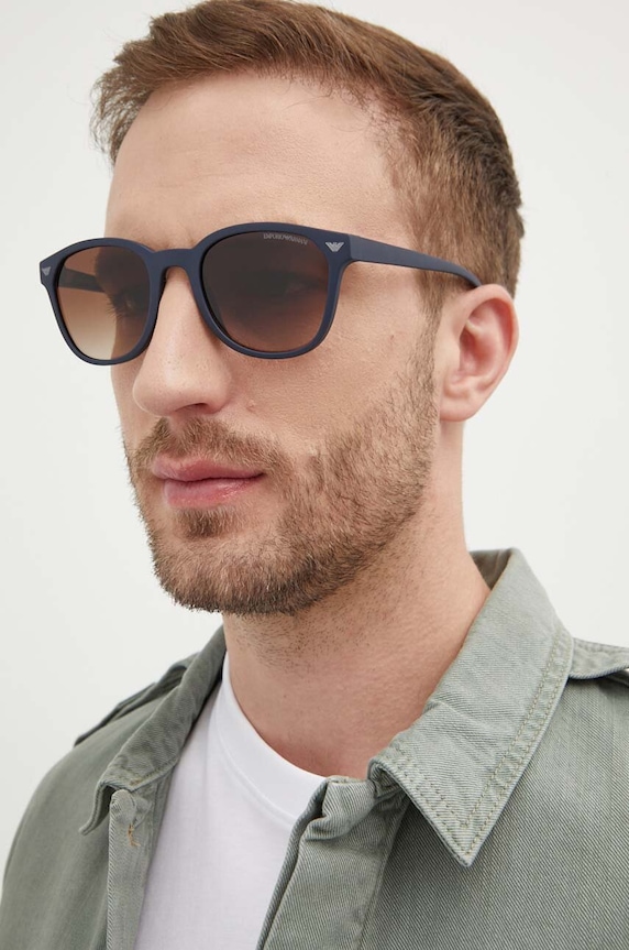 Emporio Armani ochelari de soare dreptunghiular bleumarin 0EA4225U