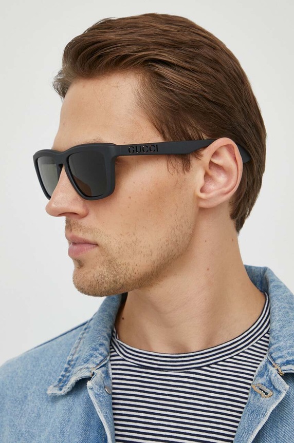 Gucci okulary przeciwsłoneczne prostokątne czarny GG1571S