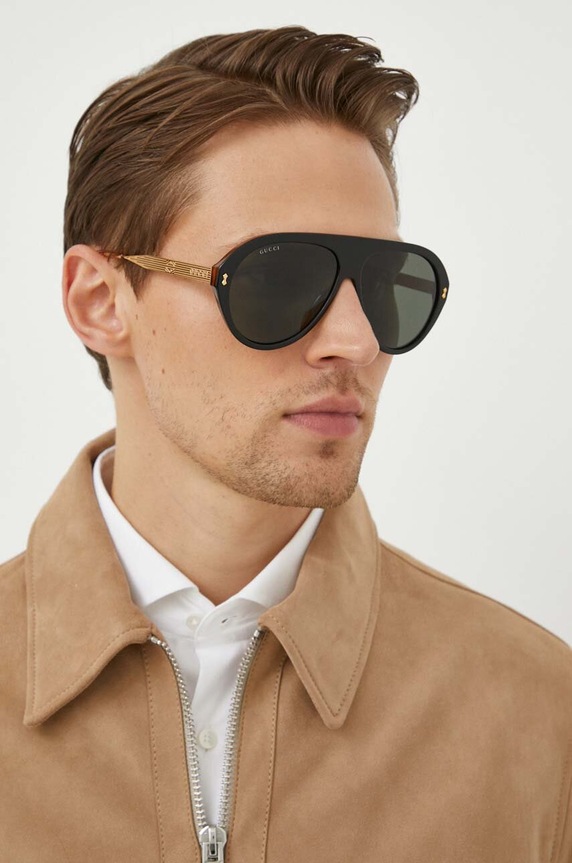 Γυαλιά ηλίου Gucci στρογγυλό μαύρο GG1515S