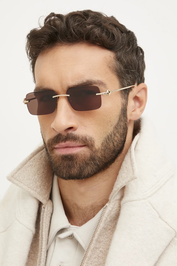 Gucci okulary przeciwsłoneczne jednolita złoty GG1703S