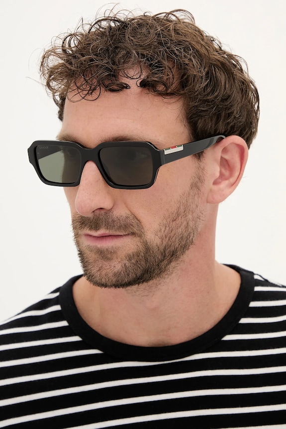 Γυαλιά ηλίου Gucci ορθογώνιο μαύρο GG1887S
