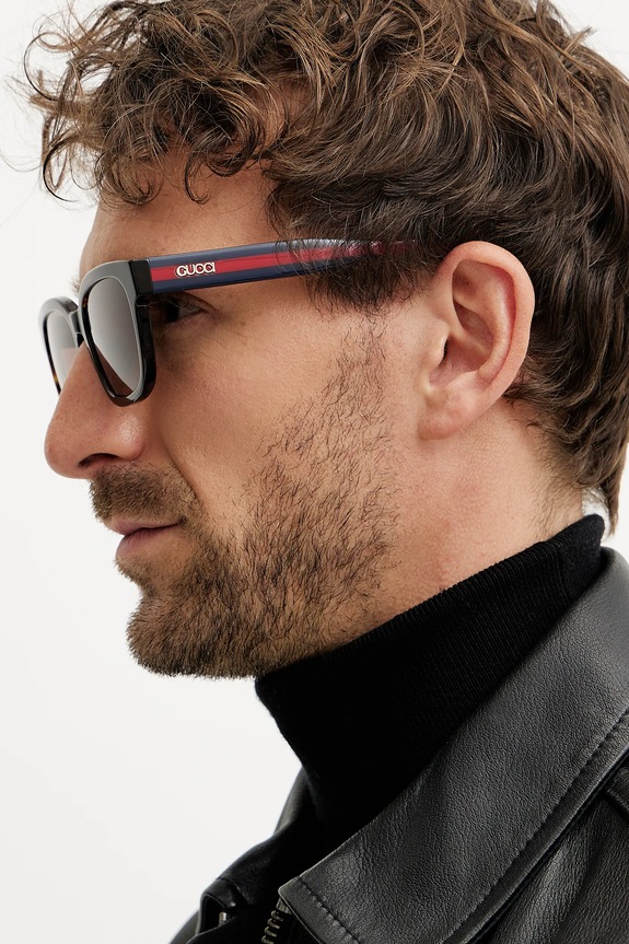 Gucci okulary przeciwsłoneczne prostokątne pomarańczowy GG1872SK