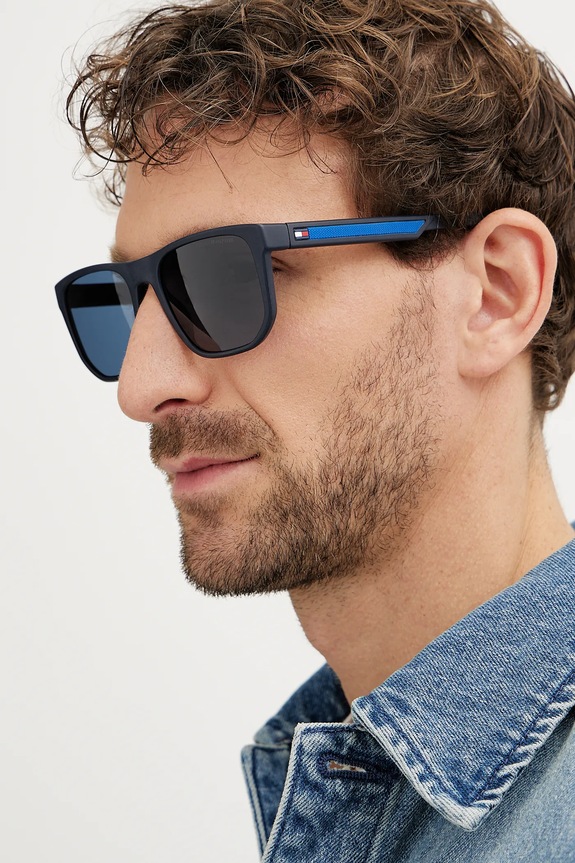 Tommy Hilfiger ochelari de soare dreptunghiular bleumarin TH.2200/S