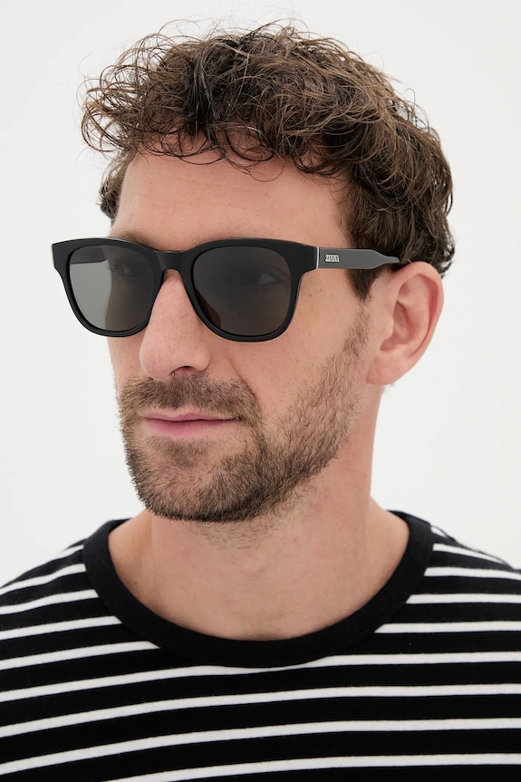 Zegna ochelari de soare uniforme negru EZ0222.5201A