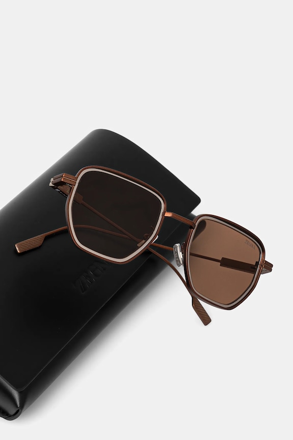 Γυαλιά ηλίου Zegna καφέ EZ0256.4938E