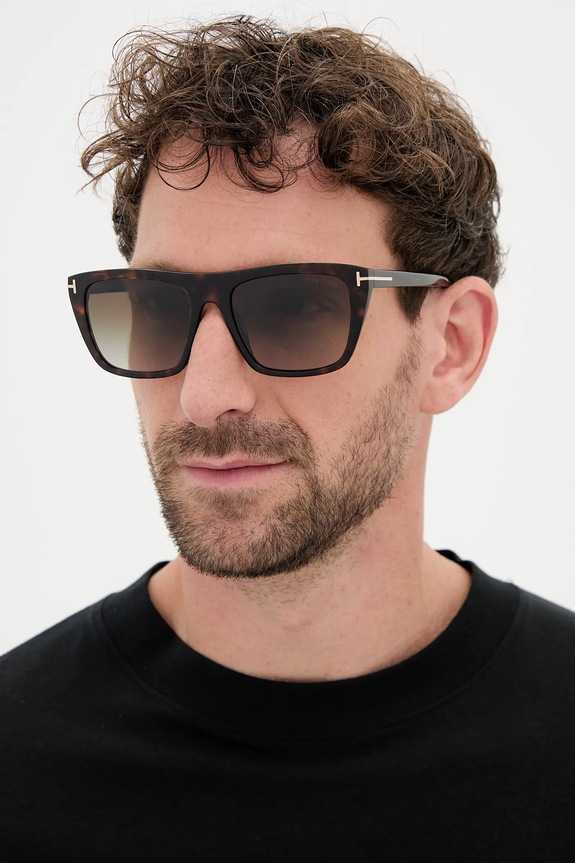 Γυαλιά ηλίου Tom Ford Aslan ορθογώνιο μαύρο FT1175.5652B