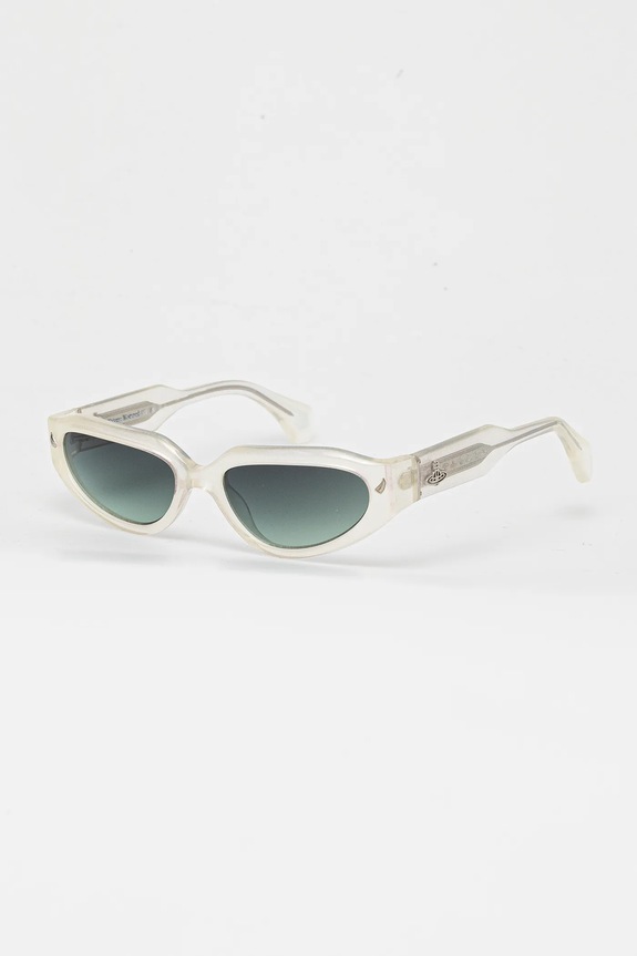 Vivienne Westwood okulary przeciwsłoneczne Grace gładka z detalem transparentny VW5090