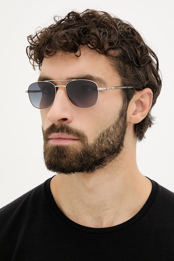 HUGO ochelari de soare uniforme argintiu HG.1375/S