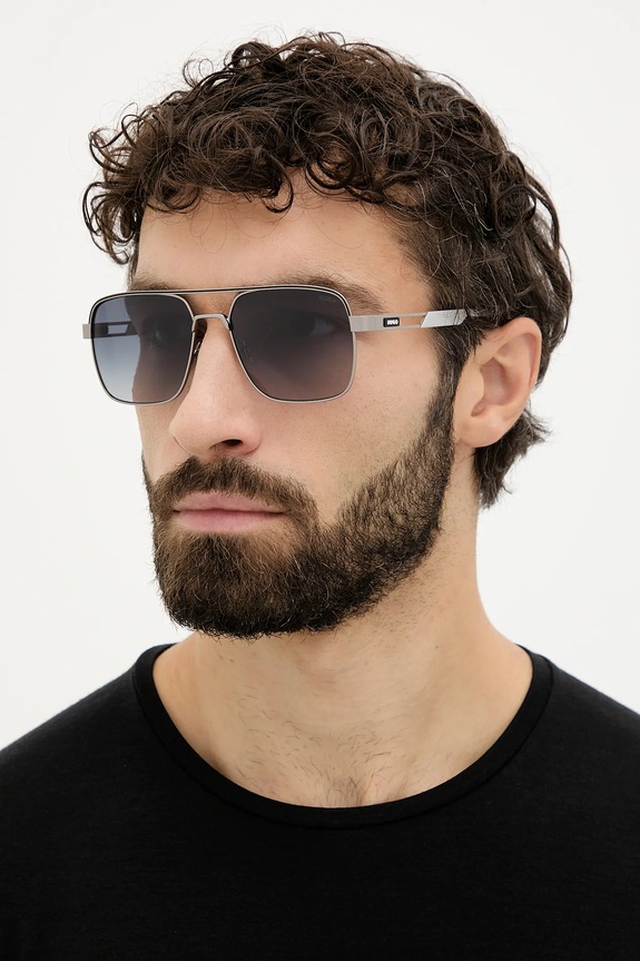 HUGO ochelari de soare aviator argintiu HG.1384/S