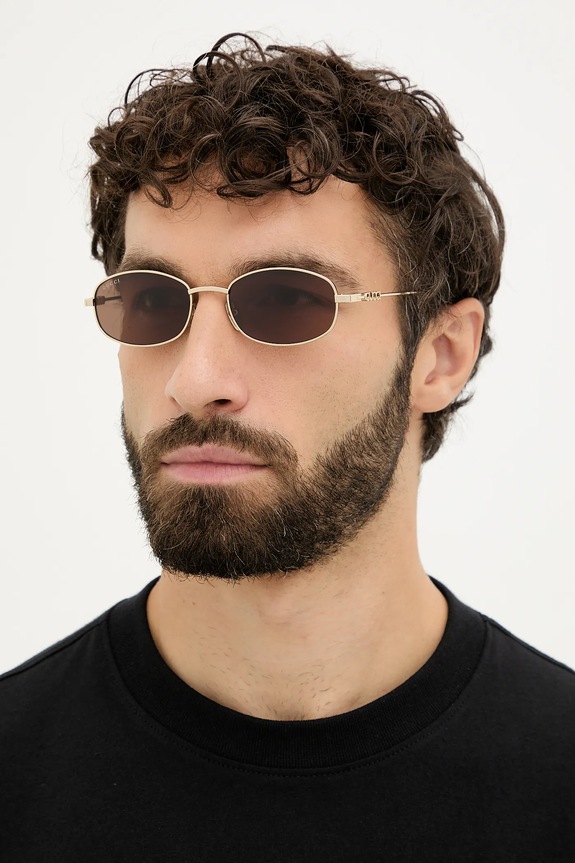 Gucci occhiali da sole a tinta unita oro GG1940S