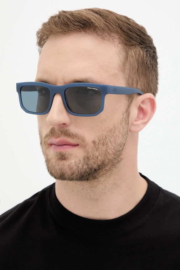 Armani Exchange occhiali da sole a tinta unita blu navy 0AX4165S.83922V