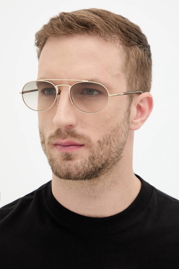 Emporio Armani ochelari de soare aviator aur 0EA2171