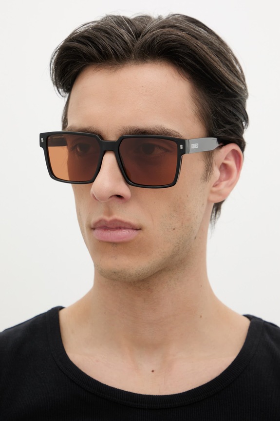 DSQUARED2 ochelari de soare transparent negru D2.0202/G/S
