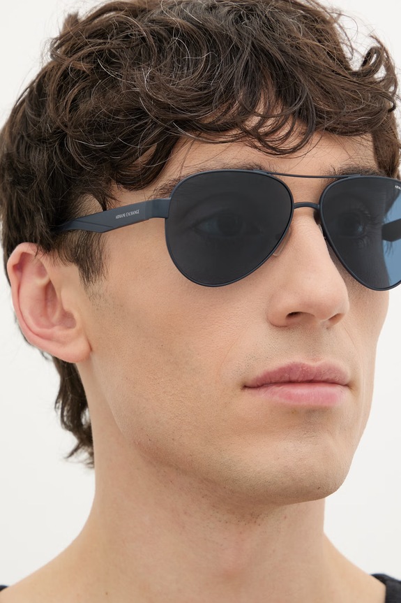 Doplnky Armani Exchange slnečné okuliare pilot pánske 0AX2034S tmavomodrá