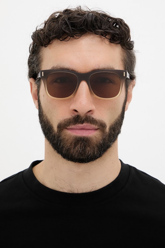 Alexander McQueen okulary przeciwsłoneczne męskie AM0551S brązowy