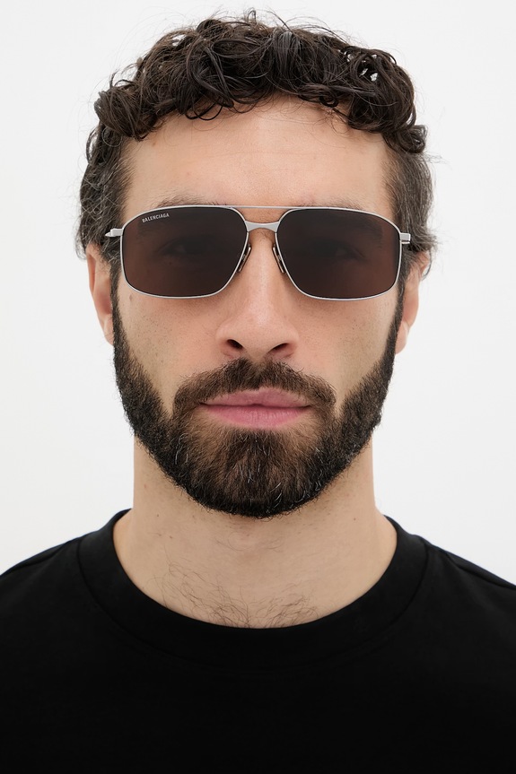 Balenciaga okulary przeciwsłoneczne męskie BB0492S srebrny