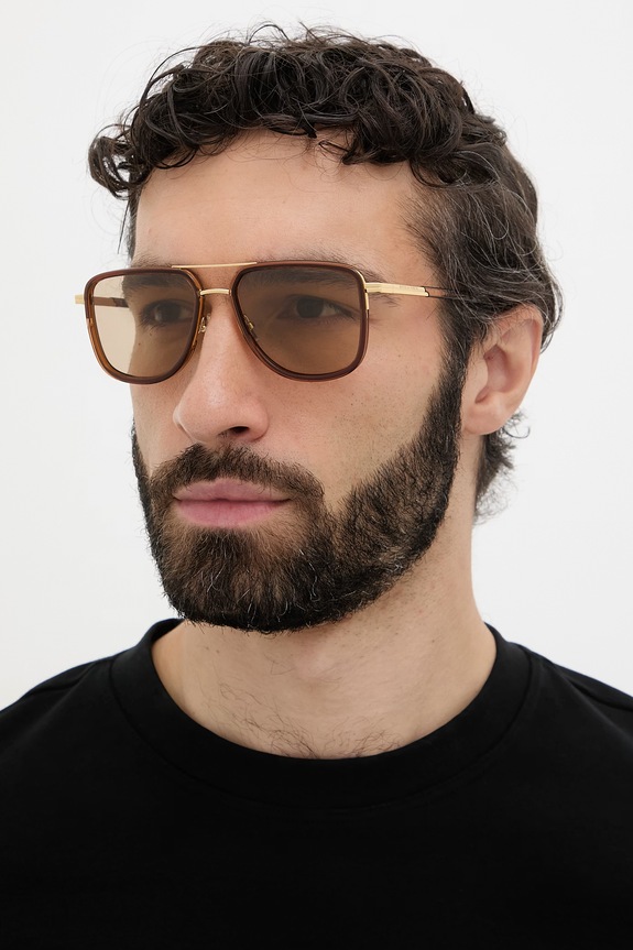 Bottega Veneta okulary przeciwsłoneczne męskie brązowy BV1463S
