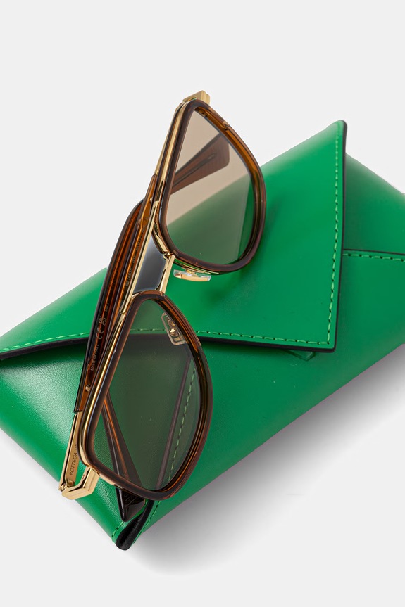 Bottega Veneta okulary przeciwsłoneczne męskie brązowy BV1463S