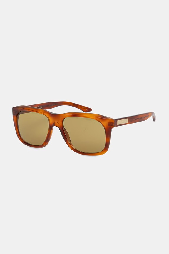Gucci okulary przeciwsłoneczne kwadratowe męskie GG2077S pomarańczowy AA00