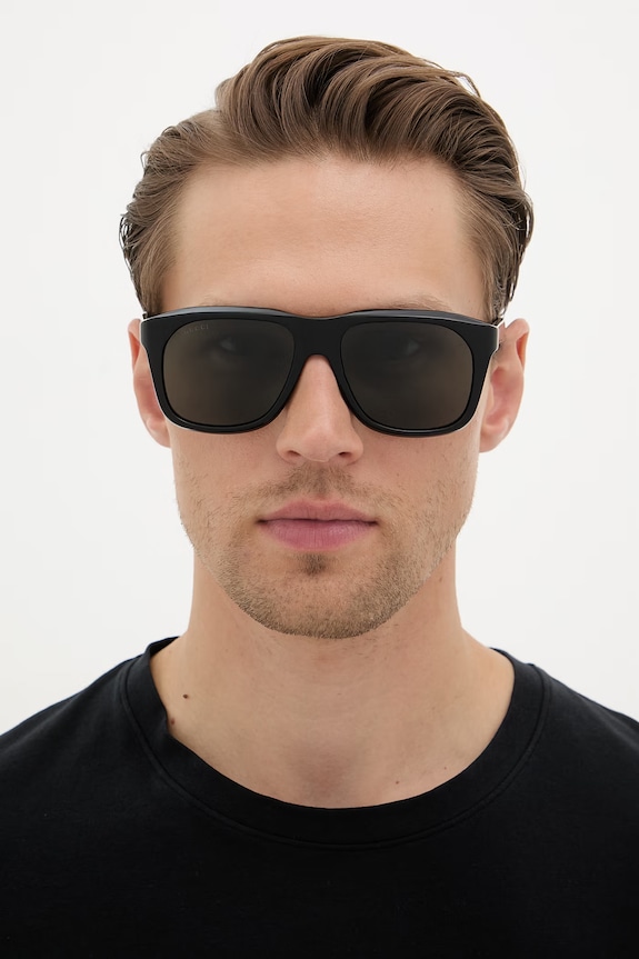 Gucci okulary przeciwsłoneczne kwadratowe męskie GG2077S czarny